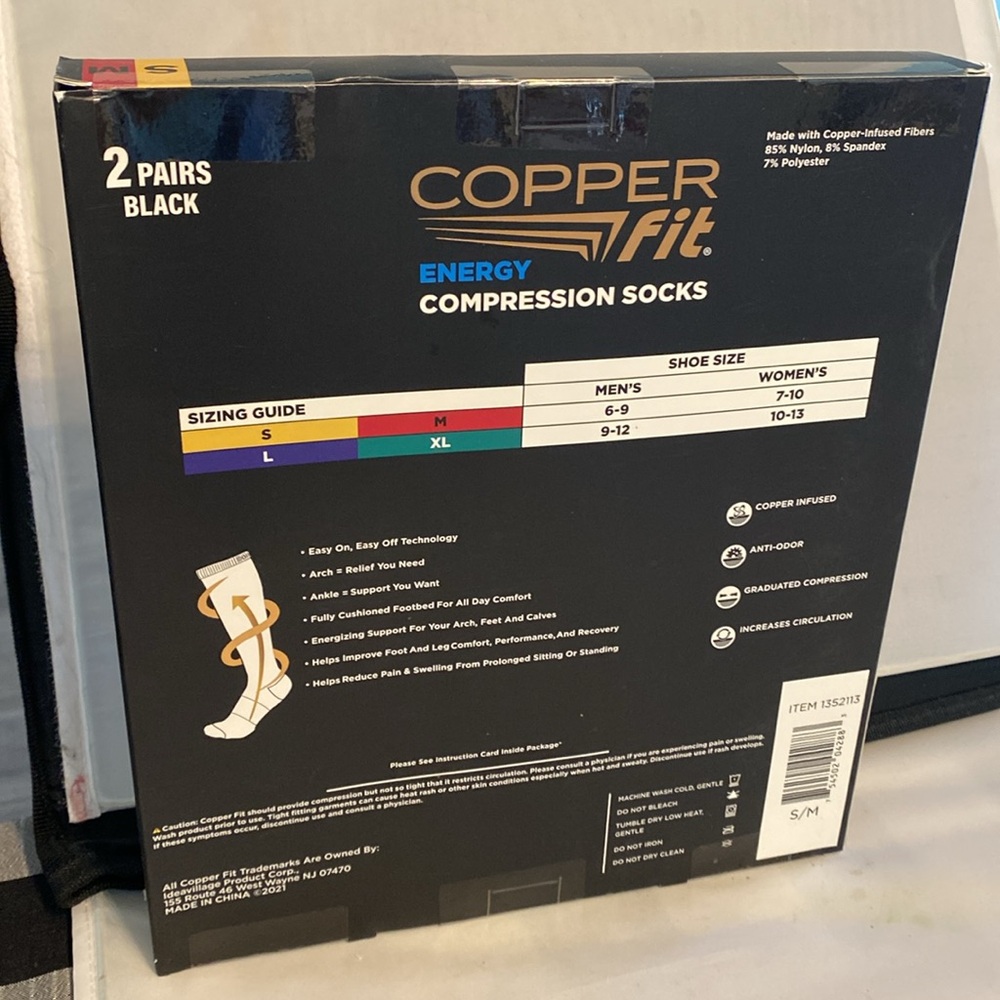 Black Compression Socks - Picture 3 of 4